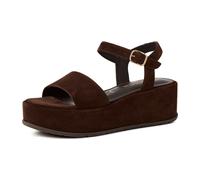 Tamaris Plateau Sandaletten für Damen, braun, Größe 39 EU