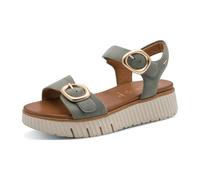 Tamaris Plateau Sandaletten für Damen, grün, Größe 42 EU