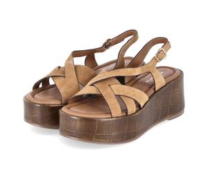 Tamaris Plateausandalen Braun - Gr. 41 - Synthetik Material