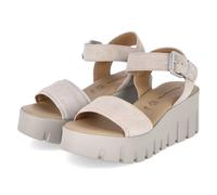 Tamaris Plateausandalen - Gr. 41 - Taupe - Rauleder