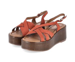 Tamaris Plateausandalen Rot - Gr. 42 - Synthetik Material