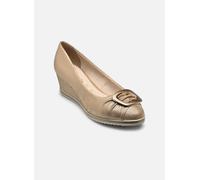 Tamaris Damen Pumps Spange Keilabsatz Antislide Touchit Fußbett 1-22323-44, Größe:37 EU, Farbe:Gold