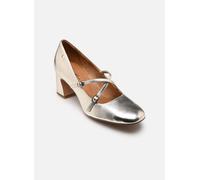 Tamaris Damen Pumps mit Blockabsatz, metallic, 39 EU