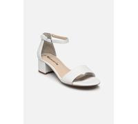 Tamaris Damen Sandaletten, Frauen Sandalen,stabil,trage-Komfort,Trend,weich,weit,Weite,Silber,Silber,schwarz,blau,rot,White MATT,41 EU