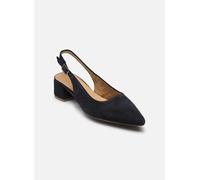Tamaris Damen Sling Pump mit Blockabsatz Leder, blau, 41 EU