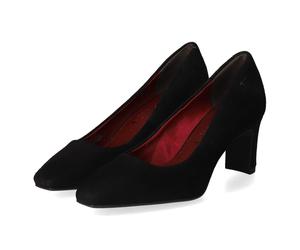 Tamaris Pumps Schwarz - Gr. 38 - Textil und Synthetik
