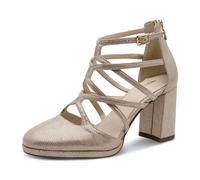 Tamaris Damen Pumps mit Blockabsatz, metallic, 37 EU