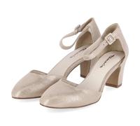 Tamaris Damen Pumps mit Blockabsatz, metallic, 40 EU