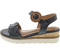 Tamaris Sandalette 1-28258-44-805 Leder Keilabsatz Blau Damen Gr. 37 EU
