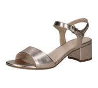 Tamaris Damen Sandalette mit Blockabsatz, metallic, 38 EU
