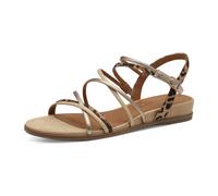 Tamaris Damen-Sandalette Tan-Beige-Schwarz multicolor42