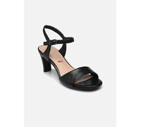 Tamaris Damen Sandalen mit Absatz Vegan Stilettoabsatz; BLACK MATT/schwarz; 39
