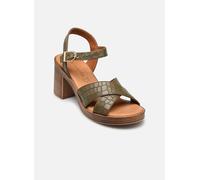 Tamaris Leder-Sandaletten in Grün - 43% | Größe 36 | Damen Sandalen