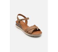 Tamaris Damen Sandalette mit Keilabsatz, beige, 38 EU