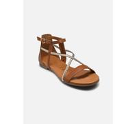 Tamaris Damen Sandaletten, Frauen Sandalen,TOUCHit-Fußbett,Sommersandalen,bequem,flach,wortmann,sportlich,feminin,modisch,Cognac Comb,36 EU