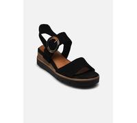 Tamaris Damen Plateau Sandalen Leder Sommer; BLACK UNI/schwarz; 36 EU