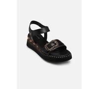 Keilsandalette TAMARIS "Tamaris Sandalen Leder", Damen, Gr. 37, schwarz, Leder, Schuhe (70858948-37) schwarz