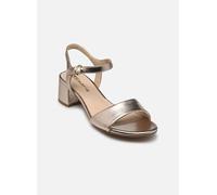 Tamaris Damen Komfort-Sandalen 1-28249-42 Goldfarben, Vegan, Blockabsatz, Größe 37 EU