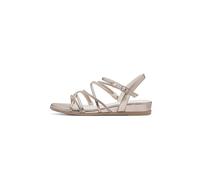 Tamaris Damen Sandalette flach, metallic, 36 EU