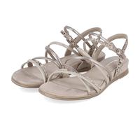 Tamaris Sandalen - Gr. 37 - Beige - Textil & Synthetik