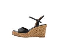 High-Heel-Sandalette TAMARIS "Tamaris Sandalen Leder", Damen, Gr. 41, schwarz, Leder, Schuhe (60813657-41) schwarz