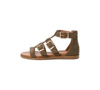 Schaftsandalette TAMARIS "Tamaris Sandalen Veloursleder", Damen, Gr. 41, olive, Veloursleder, Schuhe (34657004-41) olive