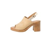 Tamaris Damen Sandalette mit Blockabsatz, beige, 40 EU