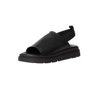 Sandalette TAMARIS, Damen, Gr. 40, schwarz, Leder, Textil, modisch, Schuhe, Plateau, Sommerschuh mit Gummizug an der Ferse für mehr Tragekomfort (81552401-40) schwarz