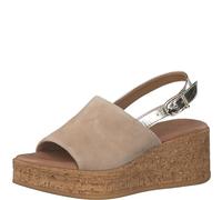 Tamaris Damen Heeled Sandals Leder, beige, 36 EU