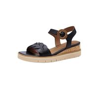 Tamaris Sandalette Damen 1-28258-44-805 Leder Keilabsatz Blau Gr. 39