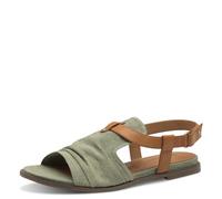 Tamaris Sandalette Damen Vegan Flach grün,EU 39