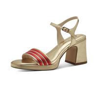 Tamaris Sandalette elegant Blockabsatz für Damen, gold, Größe 36 EU