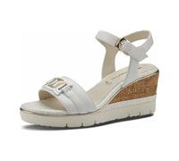 Tamaris Sandalette Keilsohle Kork für Damen, weiß, Größe 37 EU