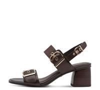 Tamaris - Sandalette mit Blockabsatz und verstellbaren Schnallen braun - Gr. - 36