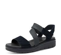 Tamaris Sandalette Plateausohle Leder für Damen, blau, Größe 42 EU