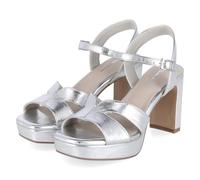 Tamaris Sandaletten - Gr. 40 - Silber - Samt