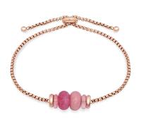 Tamaris Schmuck für Damen, Armband aus Edelstahl mit bunten Steinen, Sommerlich und Elegante Schmuckstücke, wasserfest aus Edelstahl - Roségold Burgundy