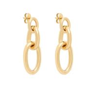 Tamaris Schmuck für Damen aus Edelstahl, Chunky Glieder Ohrringe in elegantem & coolen Look, wasserfest, Gold