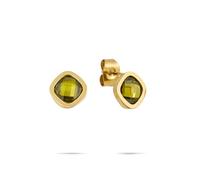 Tamaris Ohrring - Ohrstecker aus Edelstahl mit funkelndem Zirkoniastein - IP Gold - 0,8 cm - wasserfest & hautfreundlich