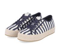 Tamaris Schnür-Espadrilles - Gr. 37 - Blau - Textil & Synthetik