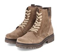 Tamaris Schnürboots - Gr. 37 - Braun - Leder & Textil