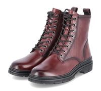 Tamaris Schnürboots - Gr. 37 - Rot - Leder und Synthetik