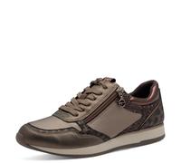 Tamaris Damen Low-Top Sneaker, Frauen Halbschuhe,Wechselfußbett,Freizeit,sportlich,Halbschuhe,straßenschuhe,Strassenschuhe,Taupe Glam,37 EU