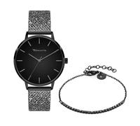 Tamaris Set Armbanduhr & Armband IP Schwarz