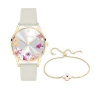 Tamaris Uhr- & Armband-Set Damen beige, ONE SIZE