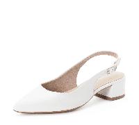 Tamaris - Slingpumps weiß WHITE LEATHER - Gr. - 36
