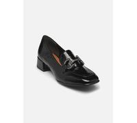 Slipper TAMARIS, Herren, Gr. 39, schwarz, Lacksynthetik, aufgeraut, glänzend, unifarben, Schuhe Slipper, Blockabsatz, Slipper, Businessschuh mit modischer Zierspange (39079731-39)