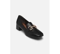 Pumps TAMARIS, Damen, Gr. 36, schwarz, Lederimitat, klassisch, Schuhe, Blockabsatz, Businesschuh, Slipper mit goldfarbenem Schmuckelement (37397816-36) schwarz