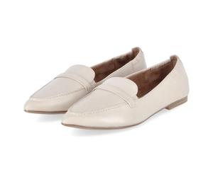 Tamaris Slipper - Gr. 41 - Beige - Glattleder