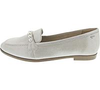 Tamaris Damen Klassische Ballerinas, Frauen Flats,Comfort Lining,TOUCHit-Fußbett,Slip-ons,klassisch elegant,Ballerinen,Silver,36 EU
